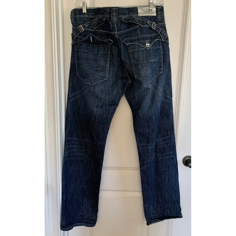 Sean John Vintage Clayton Button Fly Streetwear‎ Jeans Blue Size 36